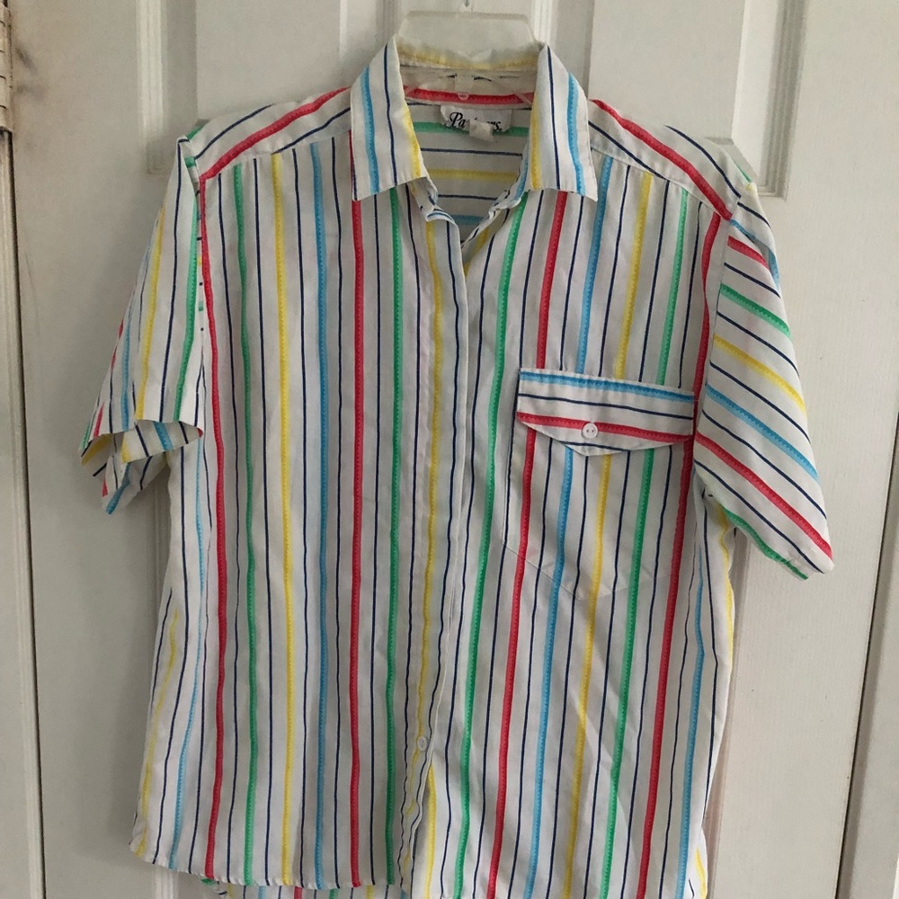 Vintage Striped Button-down Shirt